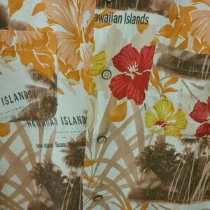 Burma Bibas Hawaiian Islands Palm Trees Hibiscus